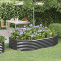 Hochbeet Verzinkter Stahl 214x140x36 cm Anthrazit