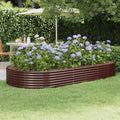 Hochbeet Verzinkter Stahl 296x140x36 cm Braun
