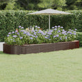 Hochbeet Verzinkter Stahl 373x140x36 cm Braun