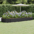 Hochbeet Verzinkter Stahl 373x140x36 cm Anthrazit