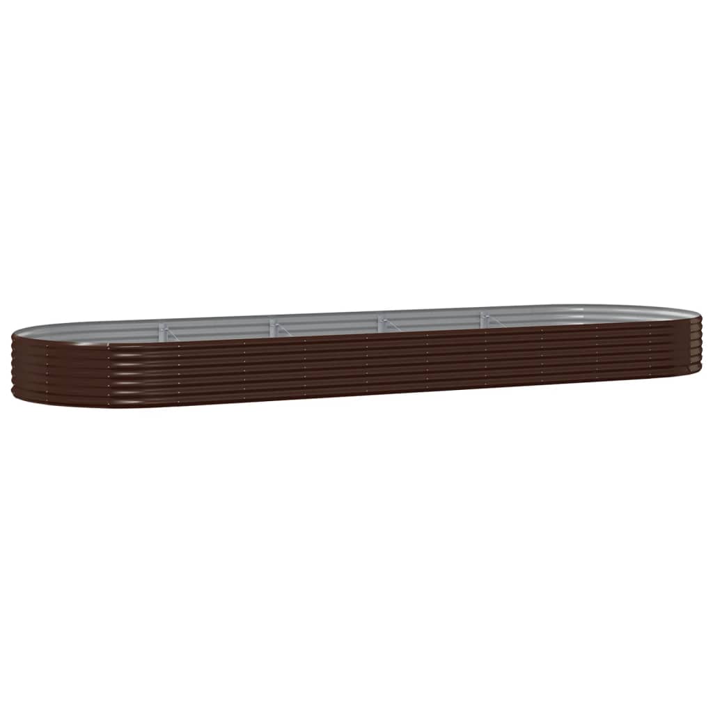 Hochbeet Verzinkter Stahl 450x140x36 cm Braun