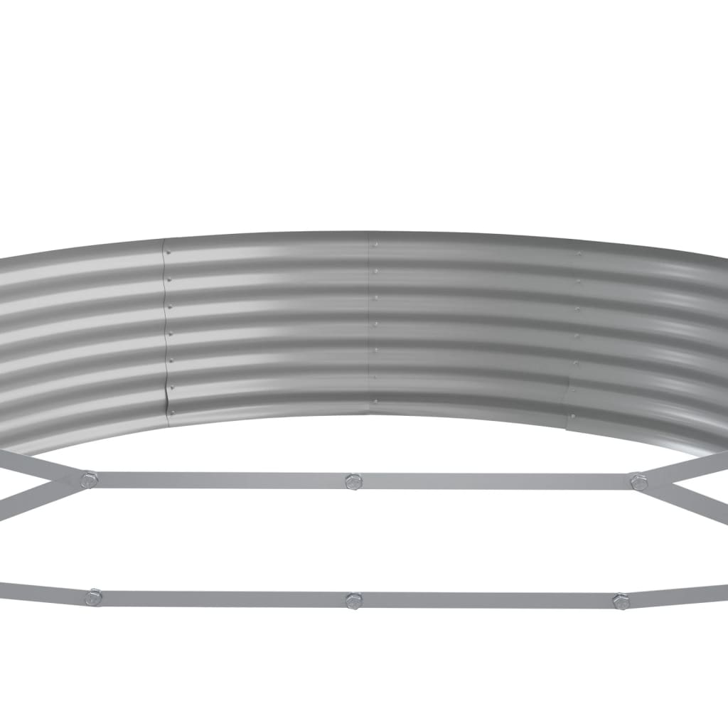 Hochbeet Verzinkter Stahl 450x140x36 cm Silbern
