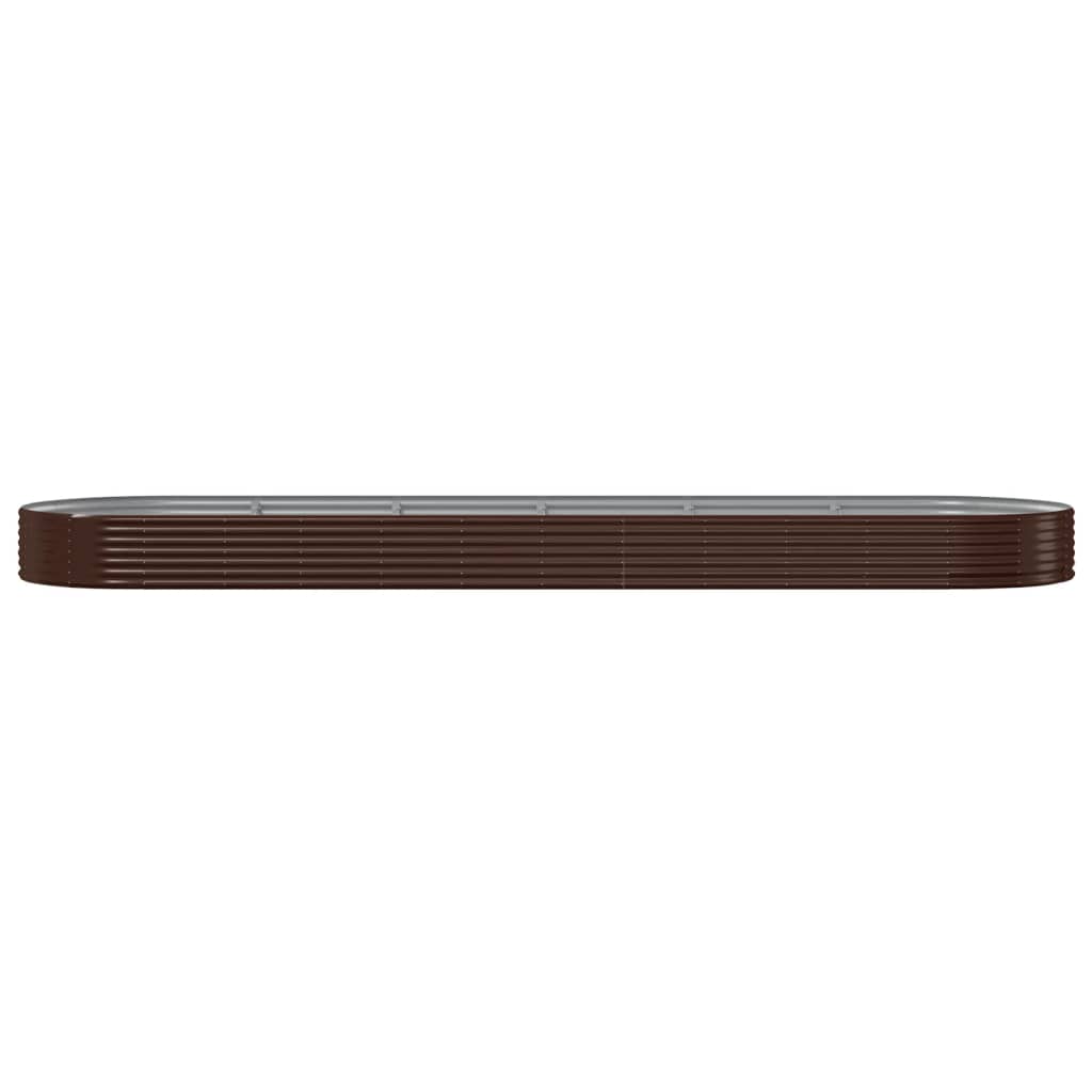 Hochbeet Verzinkter Stahl 523x140x36 cm Braun