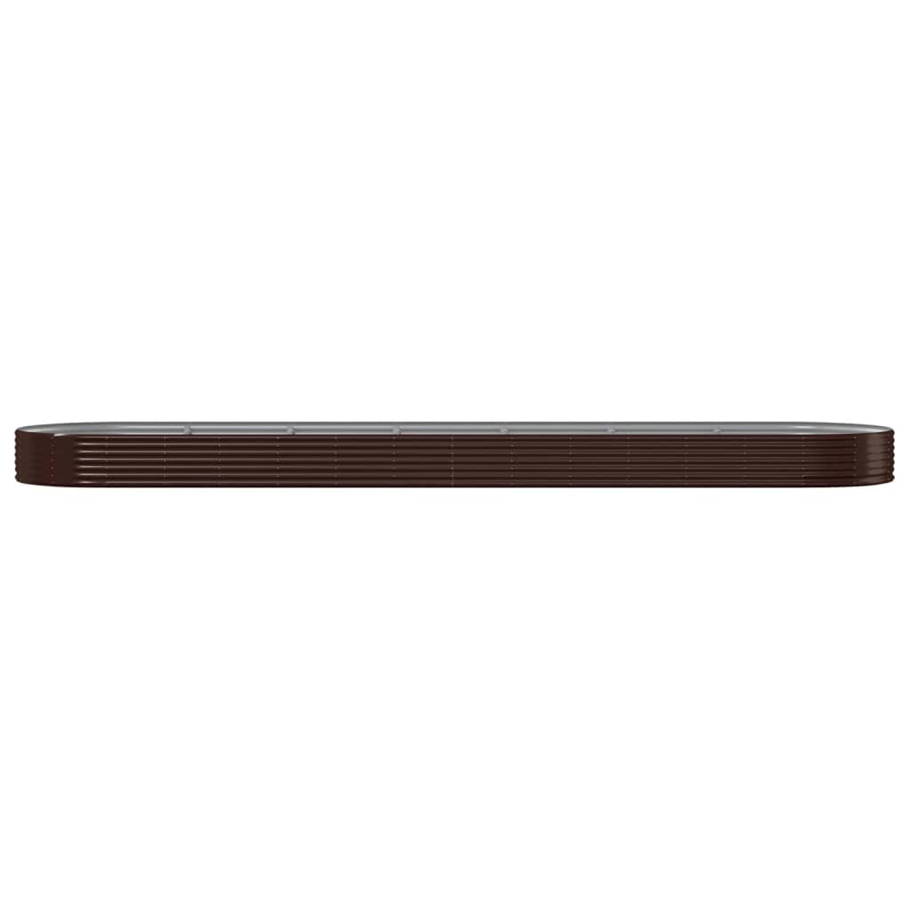 Hochbeet Verzinkter Stahl 600x140x36 cm Braun