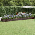 Hochbeet Verzinkter Stahl 600x140x36 cm Braun