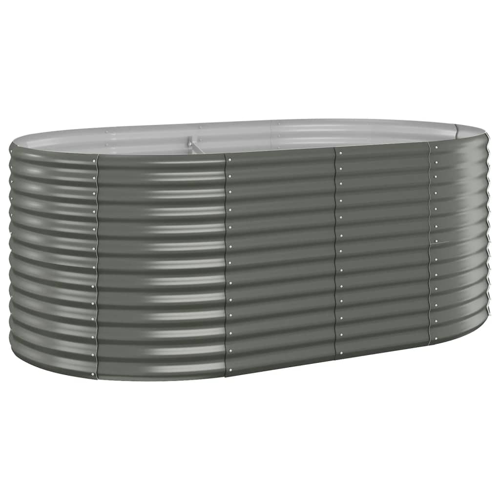 Hochbeet Verzinkter Stahl 175x100x68 cm Grau