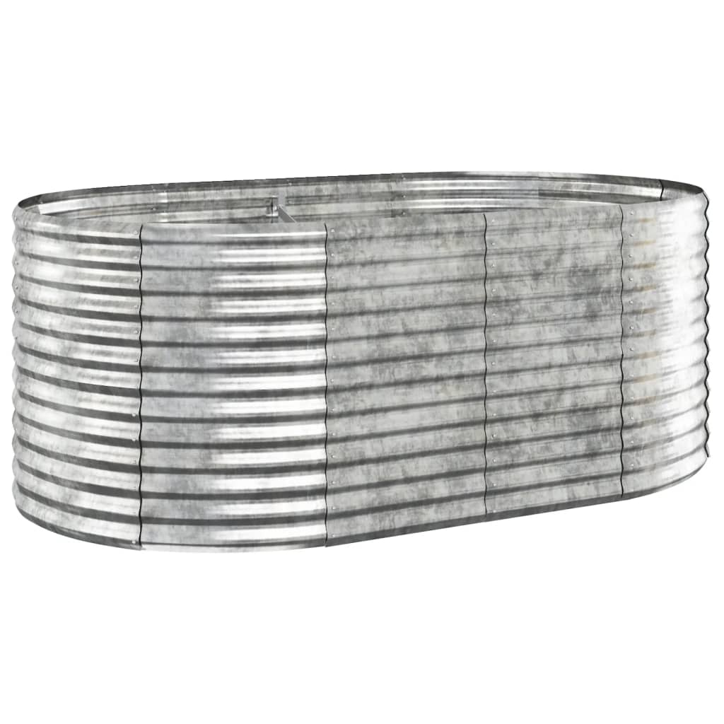 Hochbeet Verzinkter Stahl 175x100x68 cm Silbern