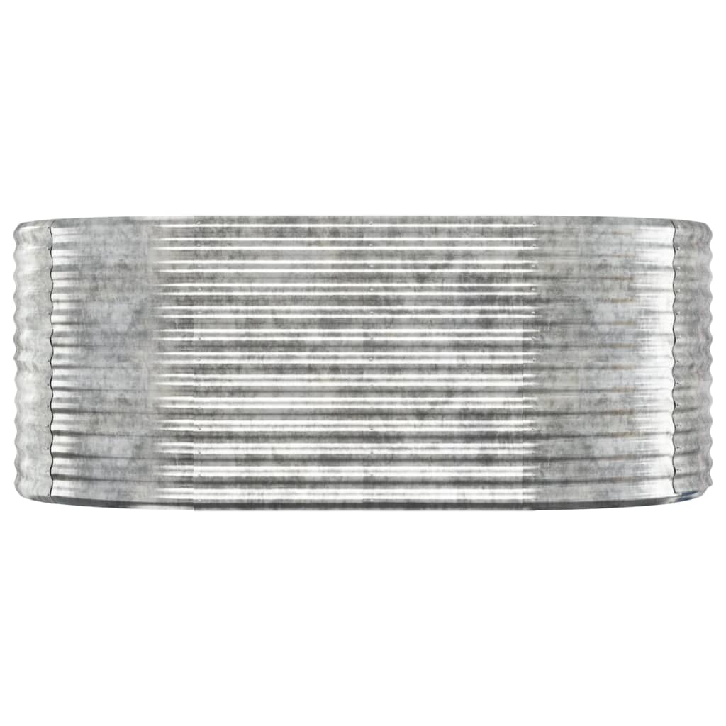 Hochbeet Verzinkter Stahl 175x100x68 cm Silbern