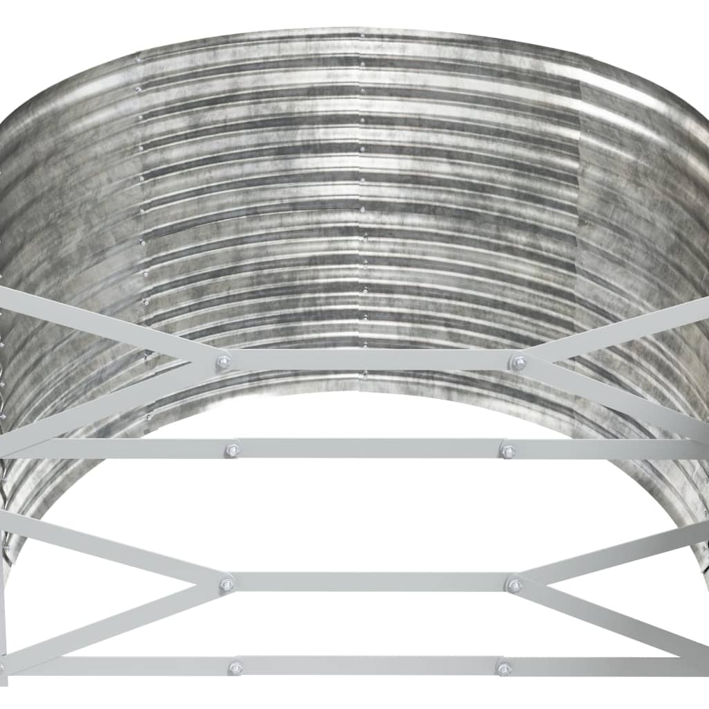 Hochbeet Verzinkter Stahl 175x100x68 cm Silbern