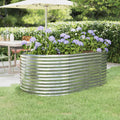 Hochbeet Verzinkter Stahl 175x100x68 cm Silbern