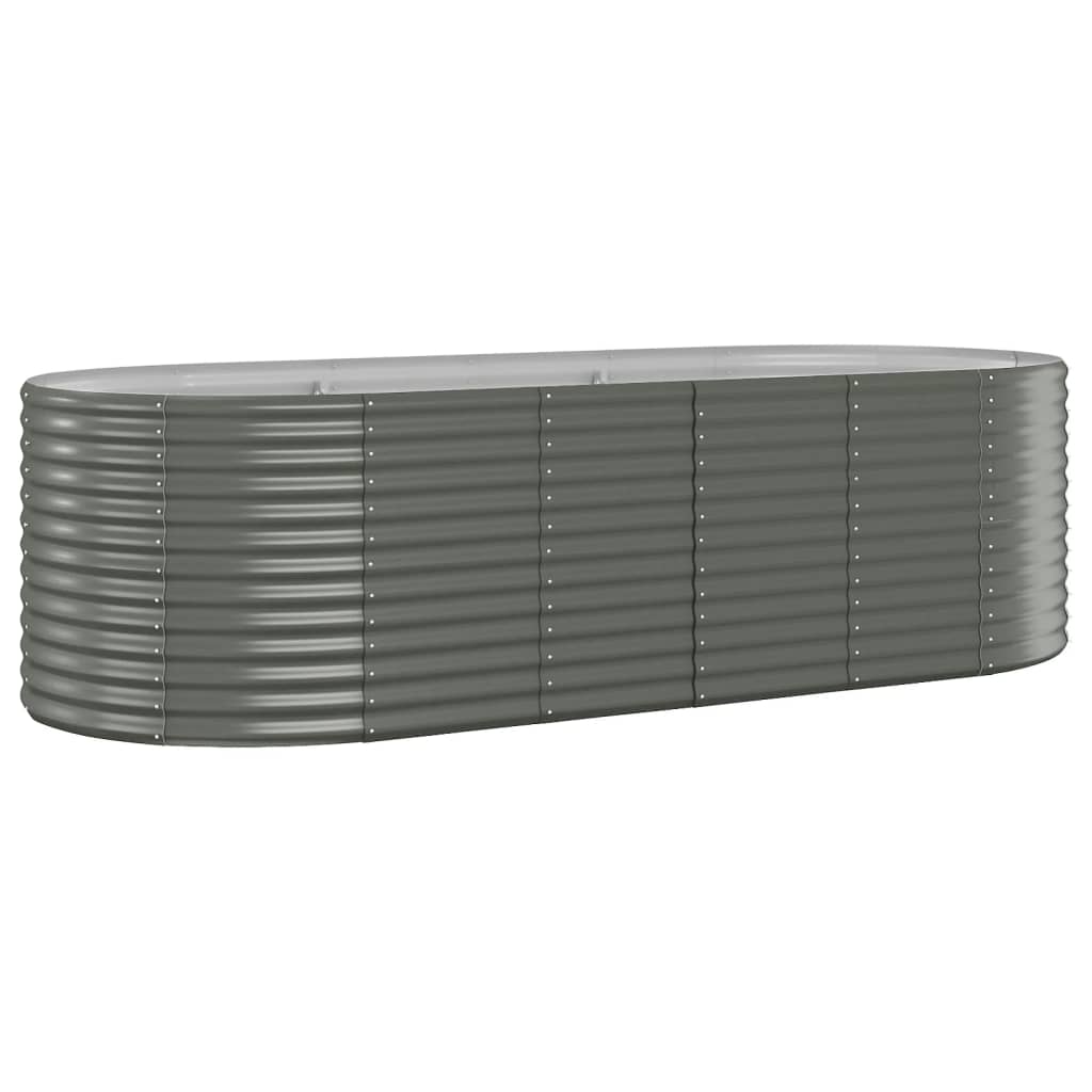 Hochbeet Verzinkter Stahl 249x100x68 cm Grau