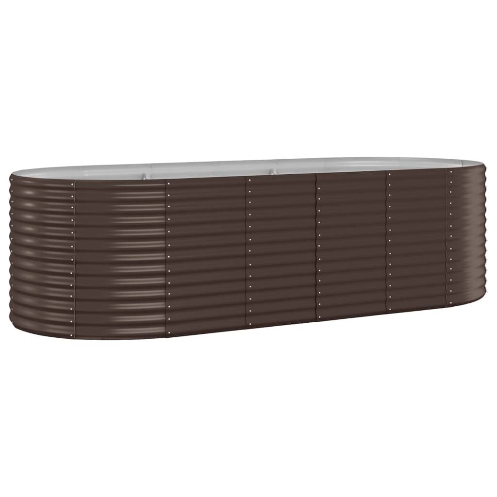 Hochbeet Verzinkter Stahl 249x100x68 cm Braun