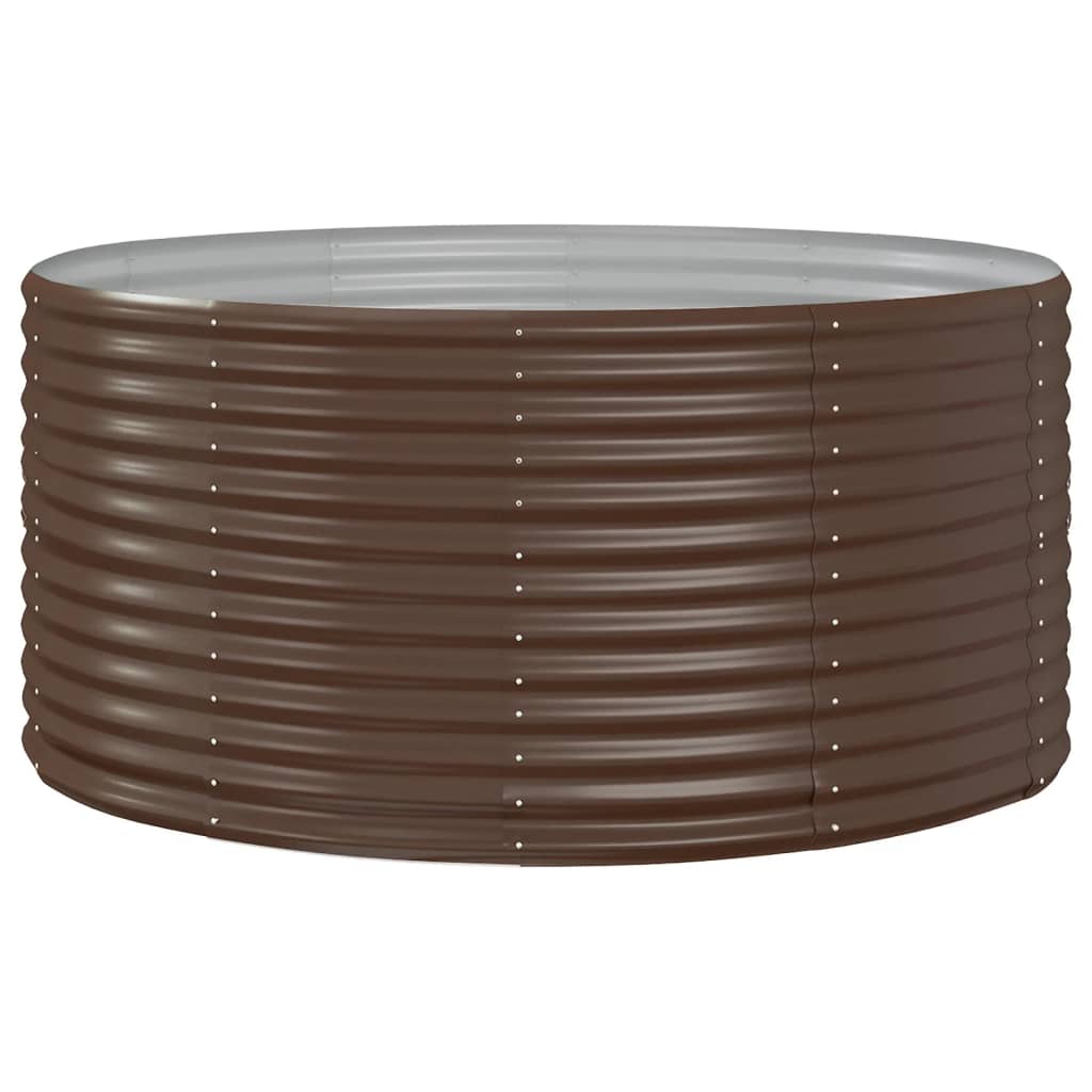 Garten-Hochbeet Braun 140 x 140 x 68 cm Verzinkter Stahl
