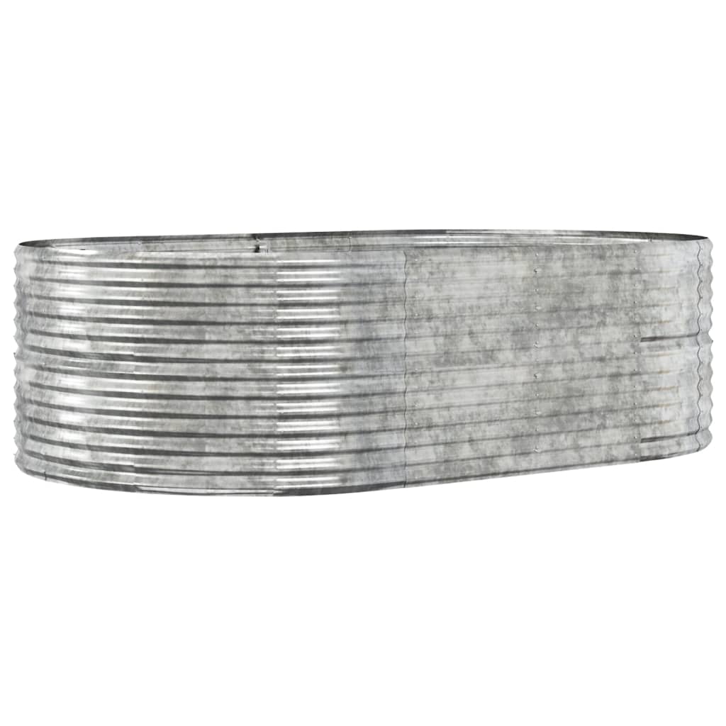 Hochbeet Silbern 212x140x68 cm Verzinkter Stahl