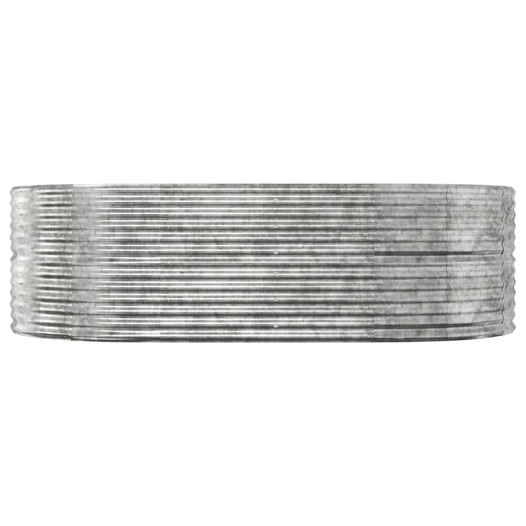 Hochbeet Silbern 212x140x68 cm Verzinkter Stahl