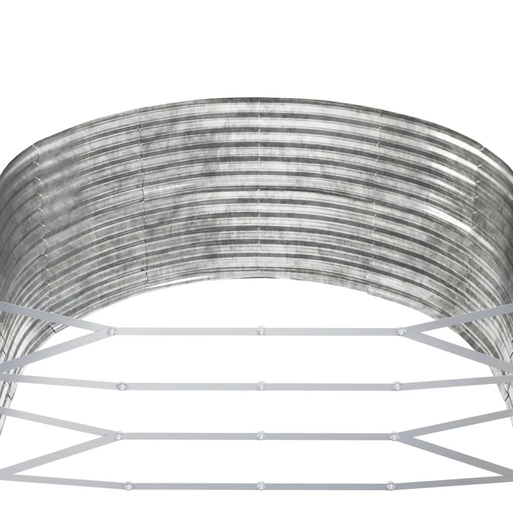 Hochbeet Silbern 212x140x68 cm Verzinkter Stahl
