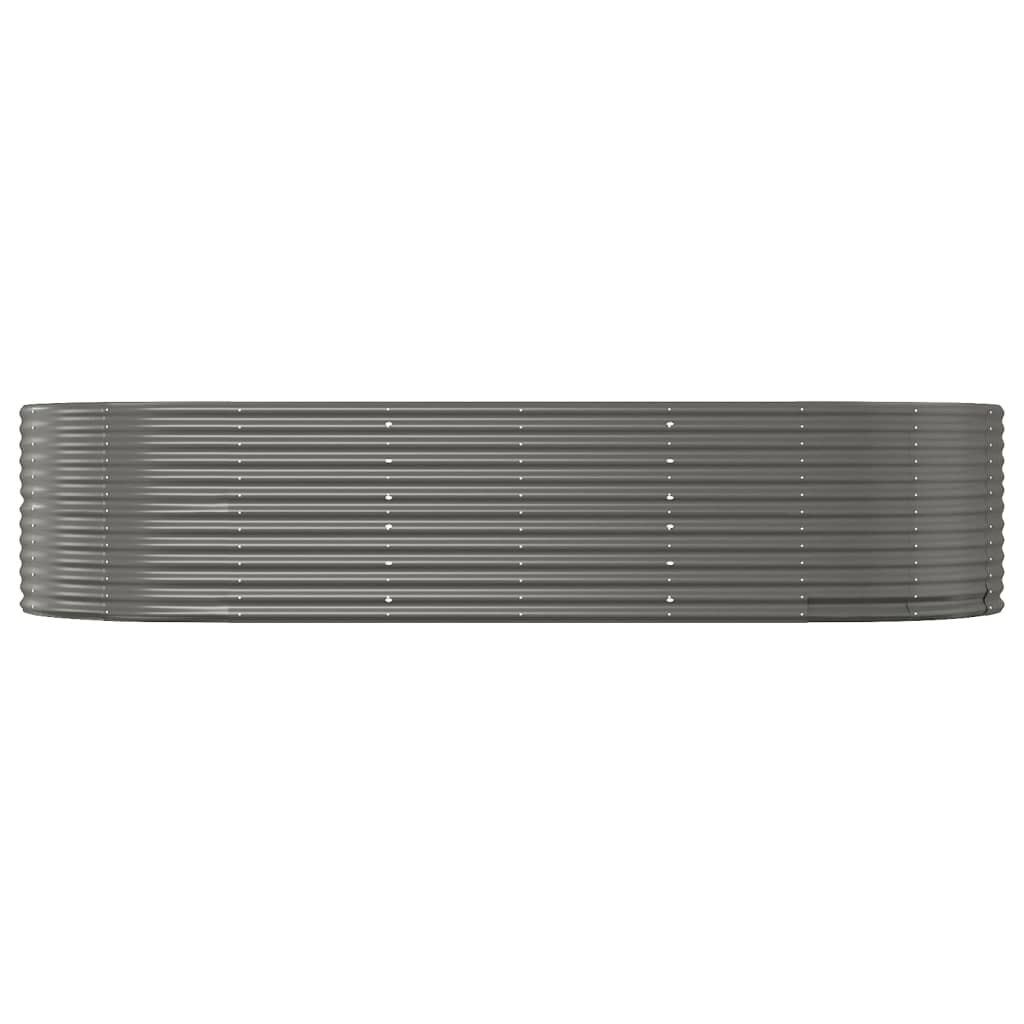 Hochbeet Grau 291x140x68 cm Verzinkter Stahl