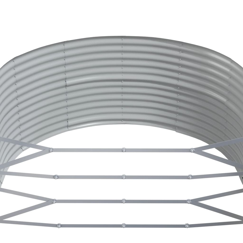 Hochbeet Grau 291x140x68 cm Verzinkter Stahl