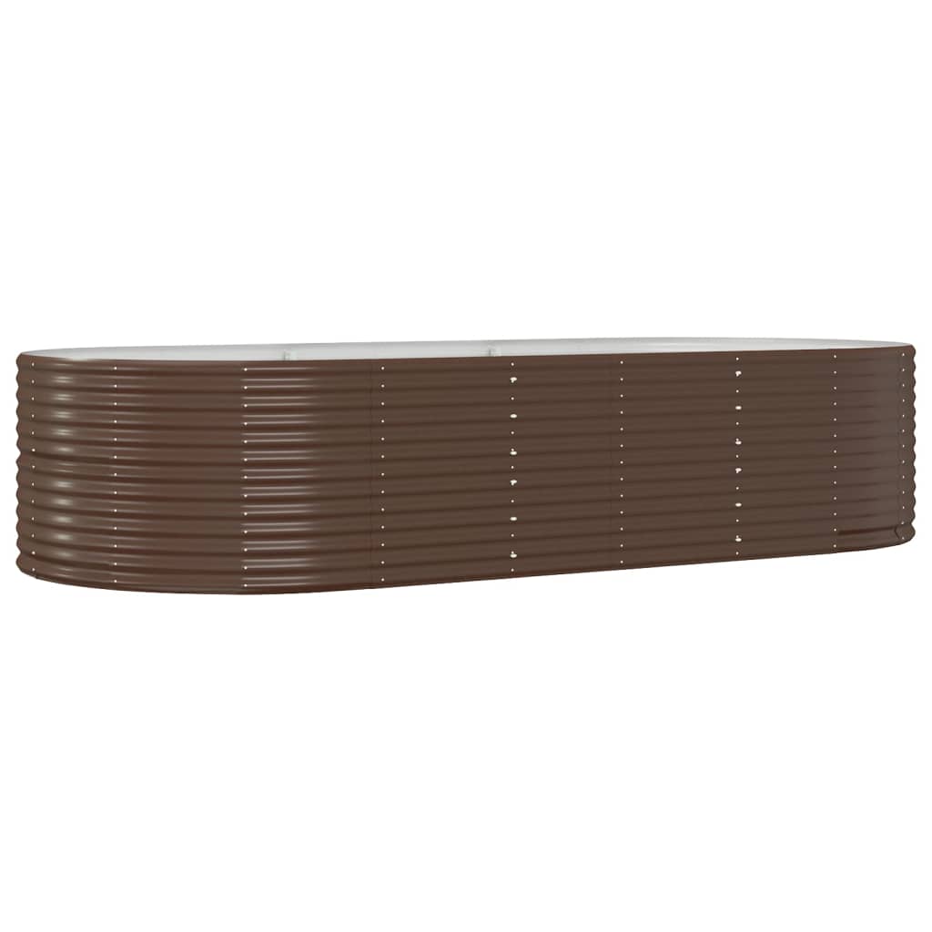 Hochbeet Braun 291x140x68 cm Verzinkter Stahl