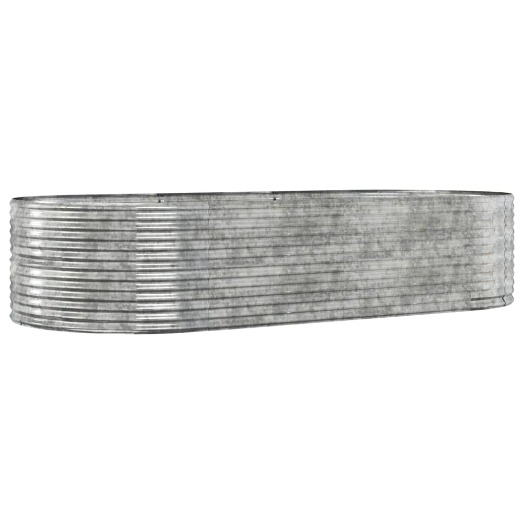 Hochbeet Silbern 291x140x68 cm Verzinkter Stahl