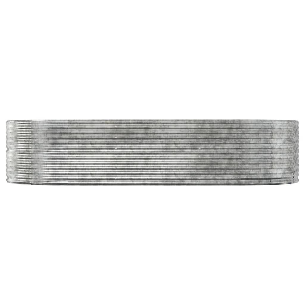 Hochbeet Silbern 291x140x68 cm Verzinkter Stahl