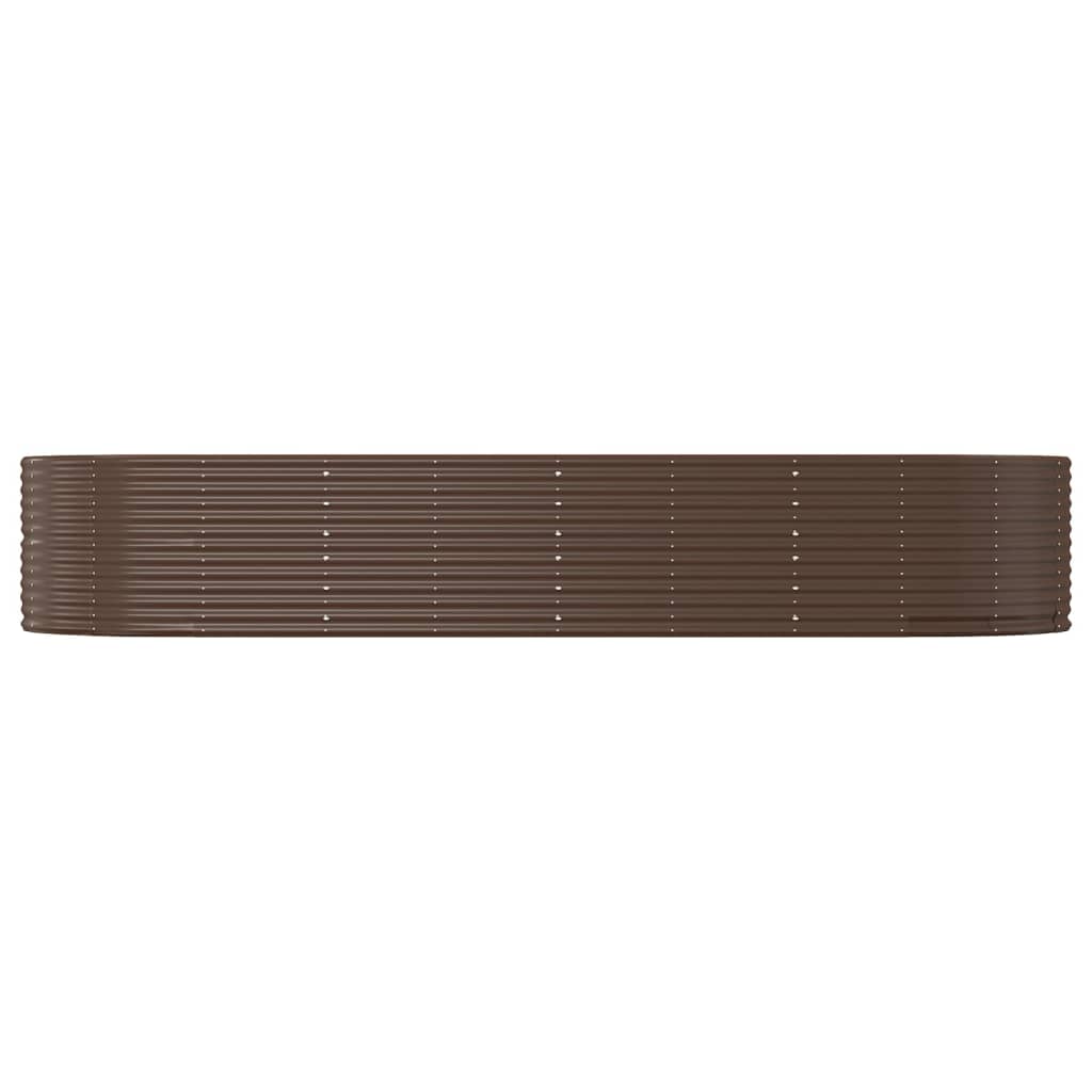 Hochbeet Braun 367x140x68 cm Verzinkter Stahl