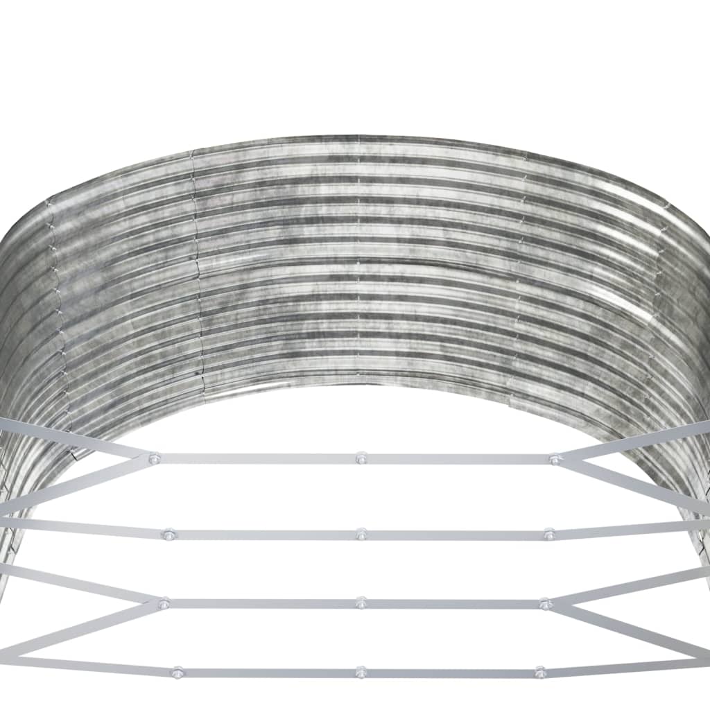 Hochbeet Silbern 447x140x68 cm Verzinkter Stahl