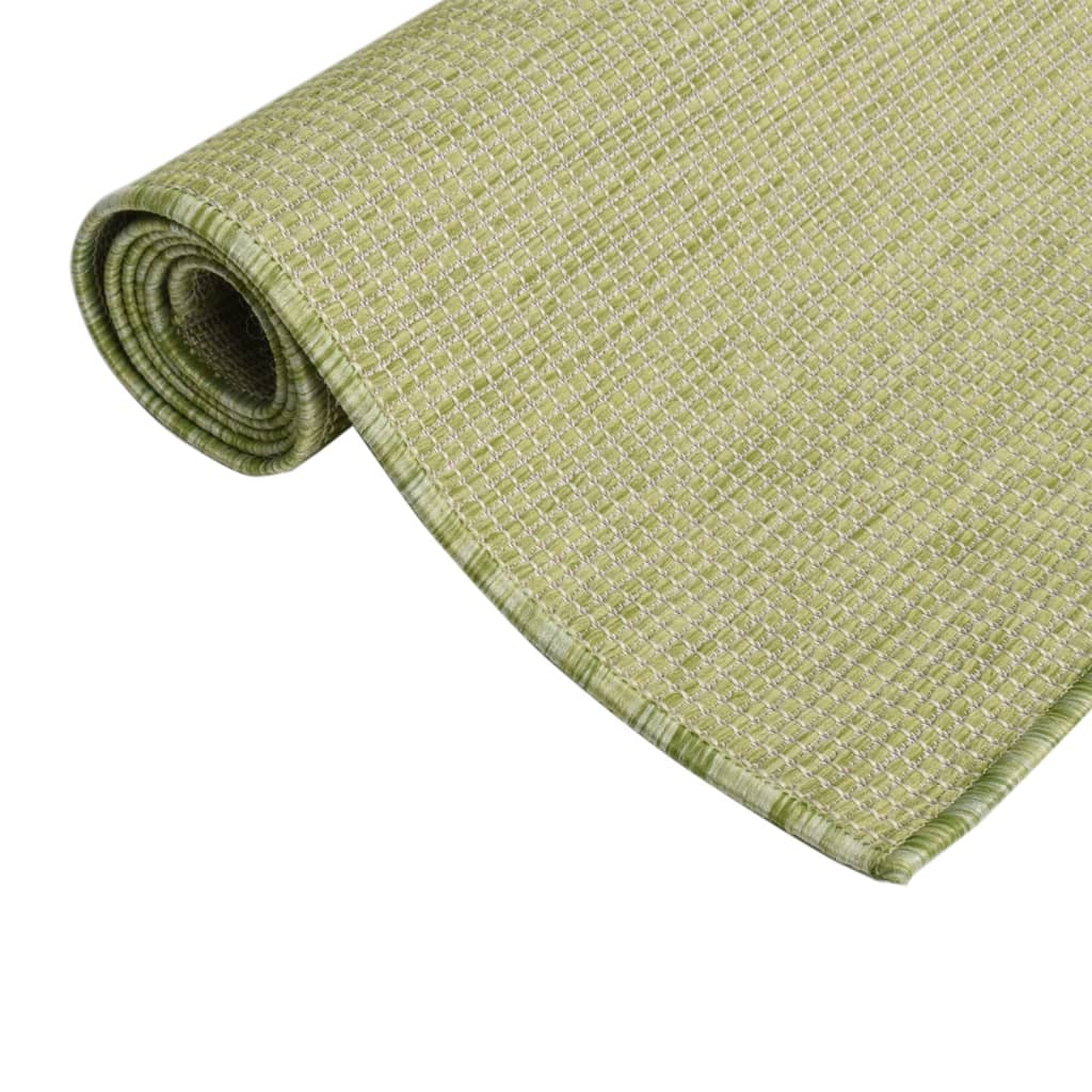 Outdoor-Teppich Flachgewebe 100x200 cm Grün