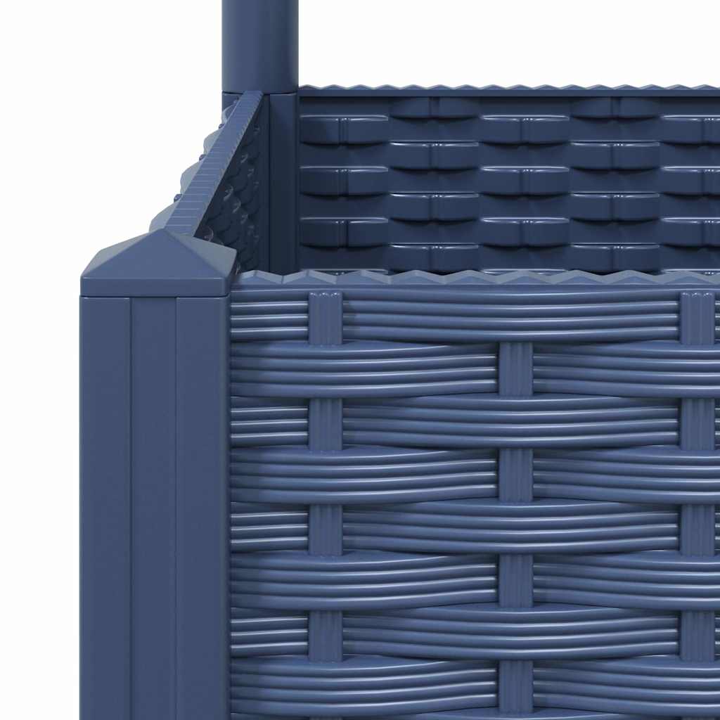 Pflanzkübel mit Spalier Blaugrau 120x40x136 cm PP