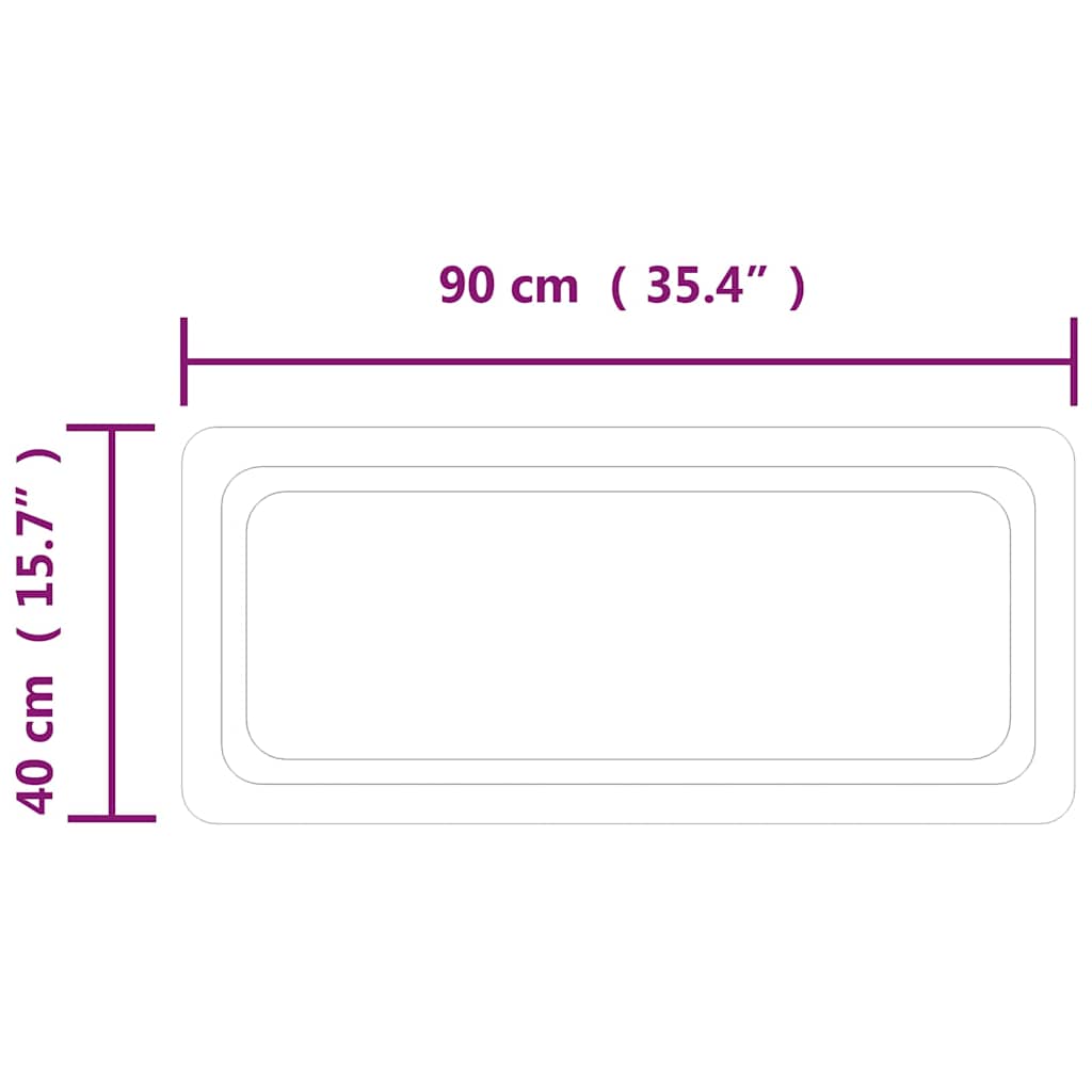 LED-Badspiegel 90x40 cm
