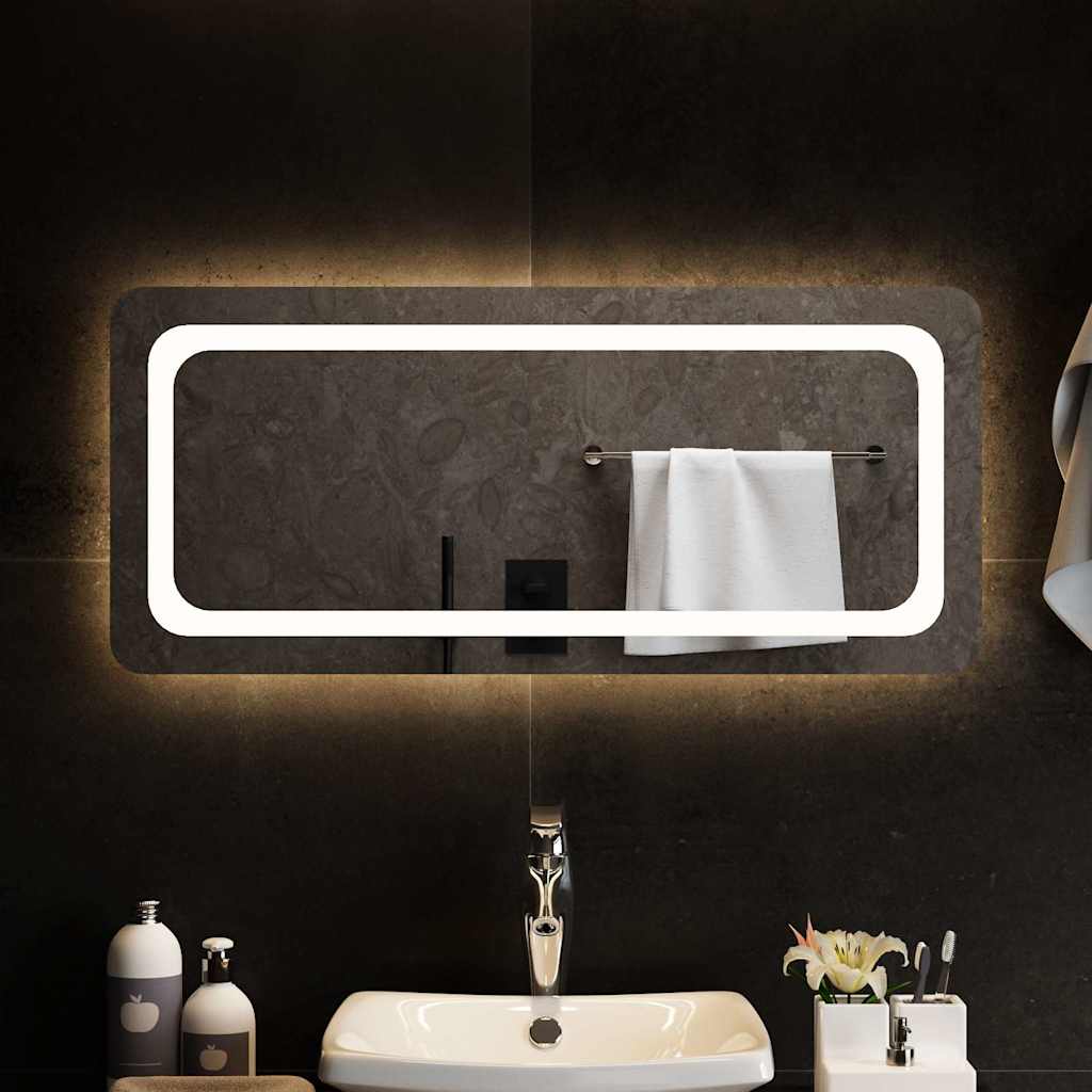 LED-Badspiegel 90x40 cm