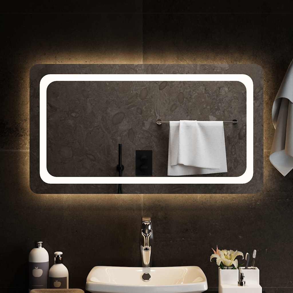 LED-Badspiegel 90x50 cm