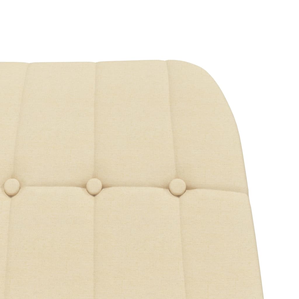 Schaukelstuhl mit Fußhocker Creme Stoff