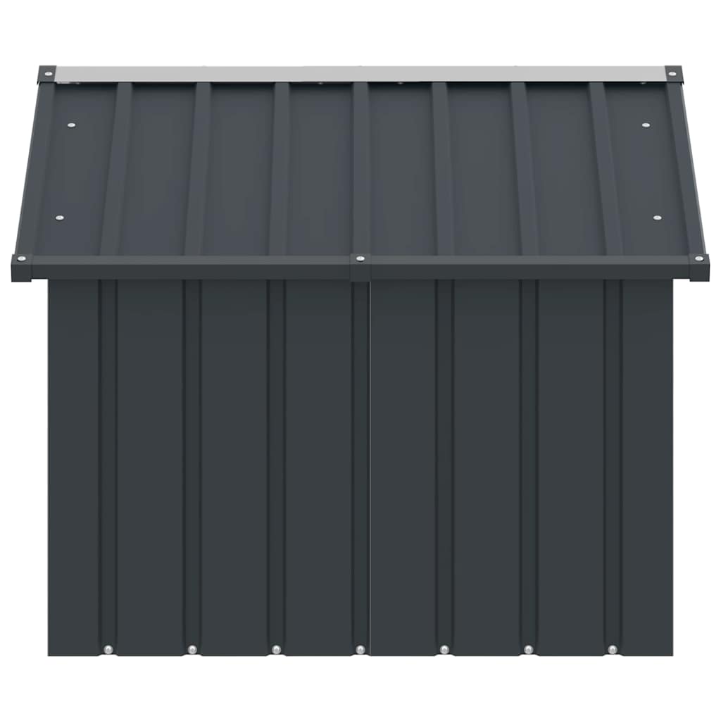 Hundehütte Anthrazit 116,5x103x81,5 cm Verzinkter Stahl