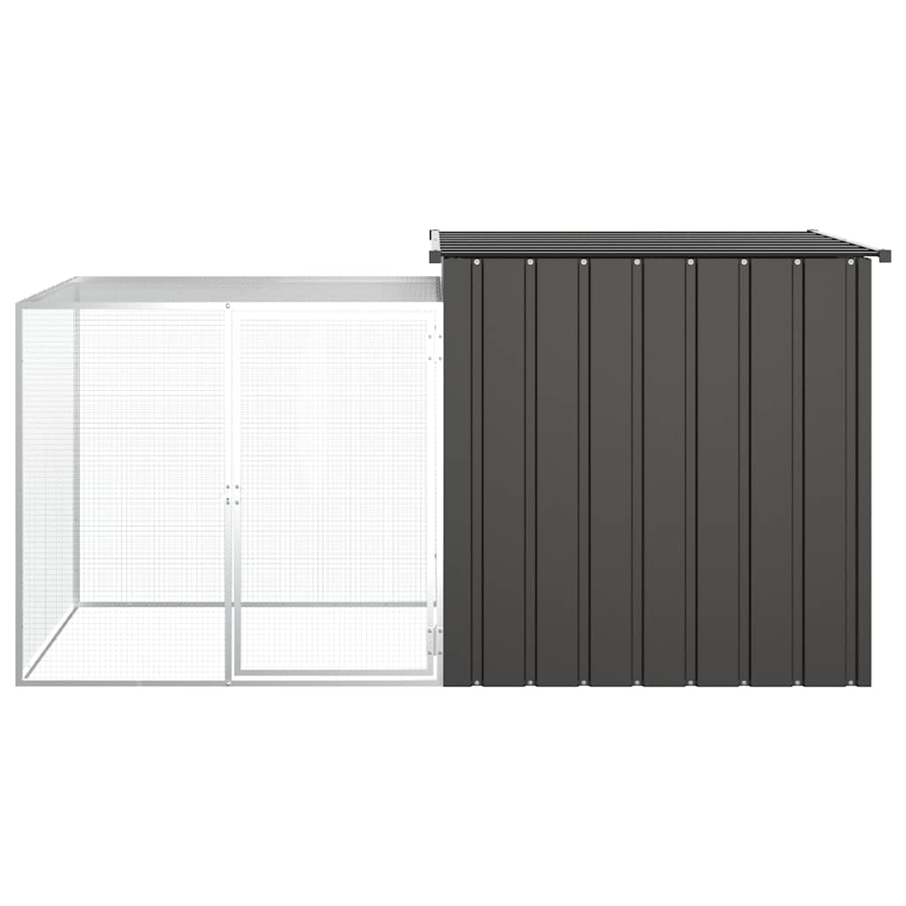 Hühnerkäfig Anthrazit 200x91x100 cm Verzinkter Stahl