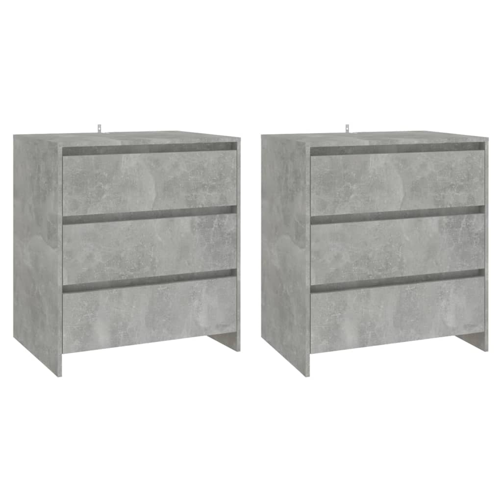 3-tlg. Sideboard Betongrau Holzwerkstoff