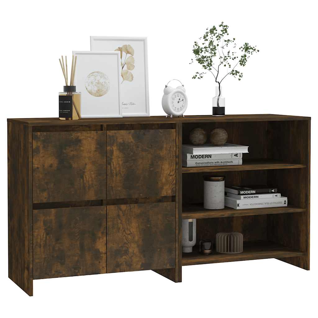 2-tlg. Sideboard Räuchereiche Holzwerkstoff