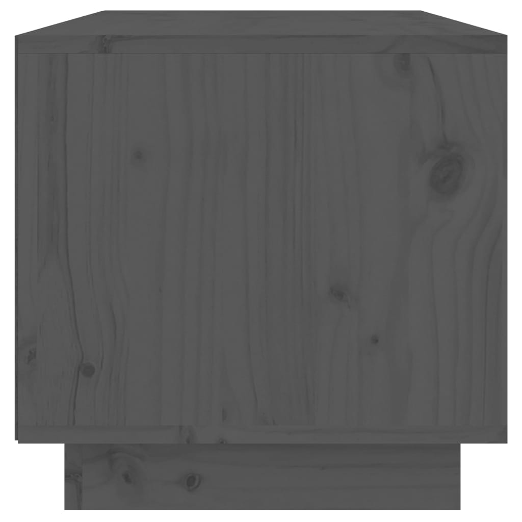 TV-Schrank Grau 60x35x35 cm Massivholz Kiefer