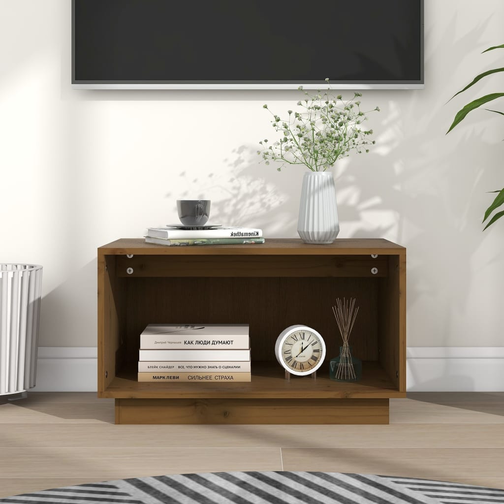 TV-Schrank Honigbraun 60x35x35 cm Massivholz Kiefer