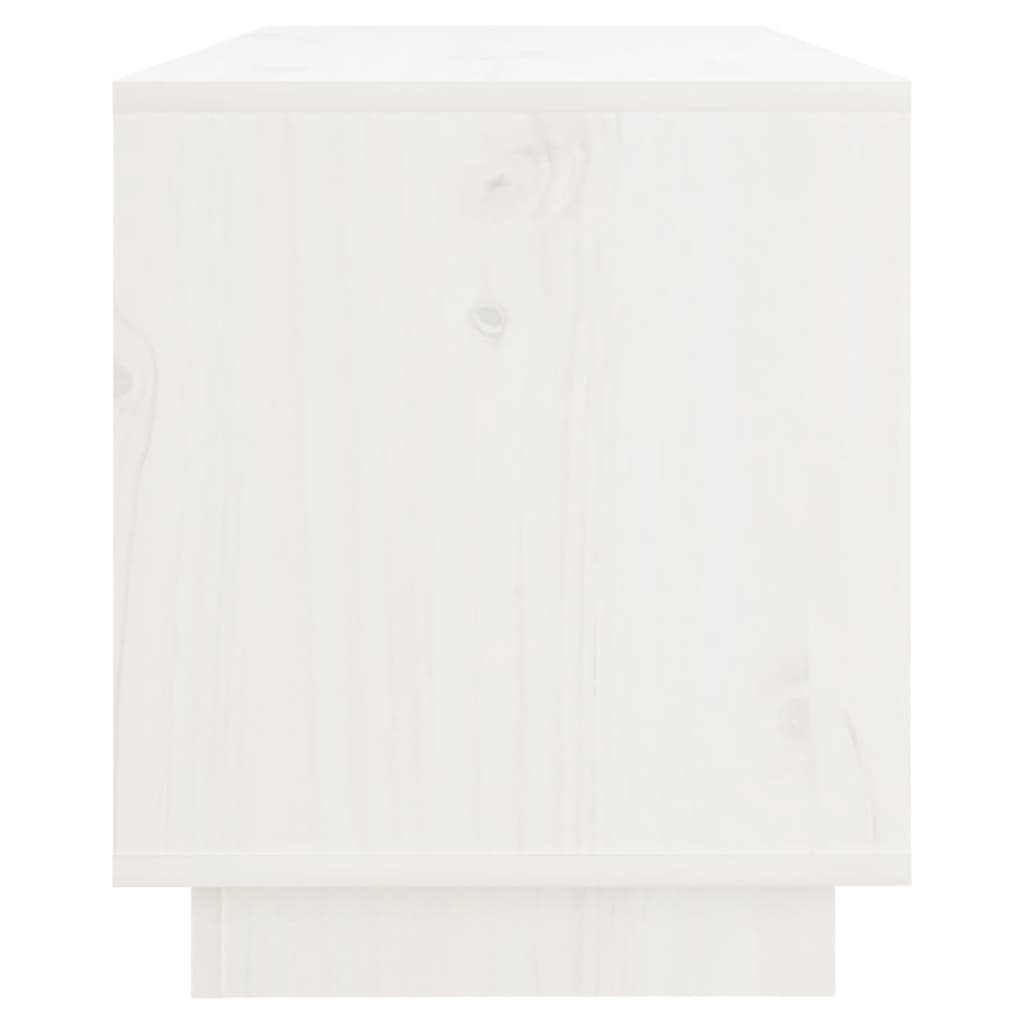 TV-Schrank Weiß 74x34x40 cm Massivholz Kiefer
