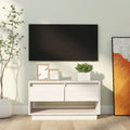 TV-Schrank Weiß 74x34x40 cm Massivholz Kiefer