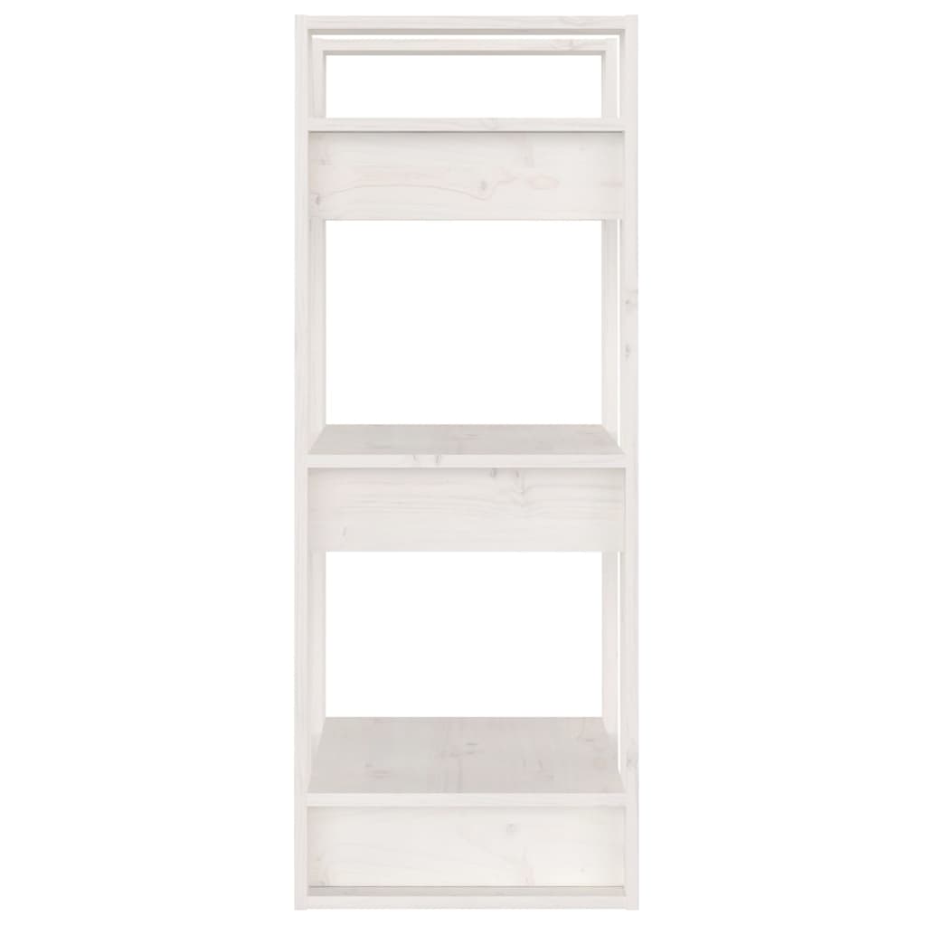 Bücherregal/Raumteiler Weiß 41x35x91 cm Massivholz Kiefer