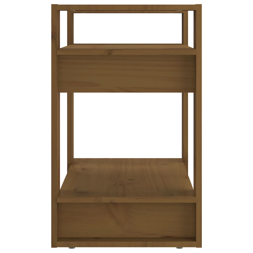 Bücherregal/Raumteiler Honigbraun 60x35x57 cm Massivholz