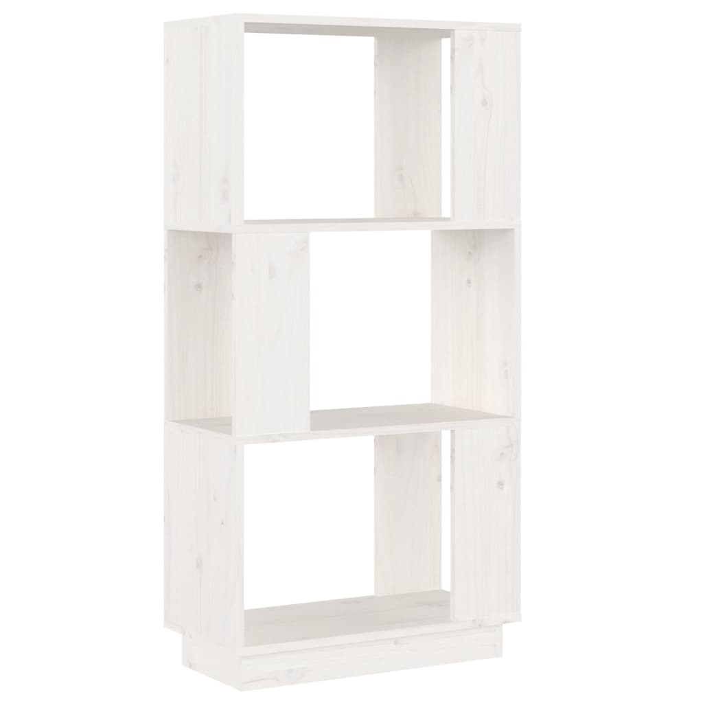 Bücherregal/Raumteiler Weiß 51x25x101 cm Massivholz Kiefer