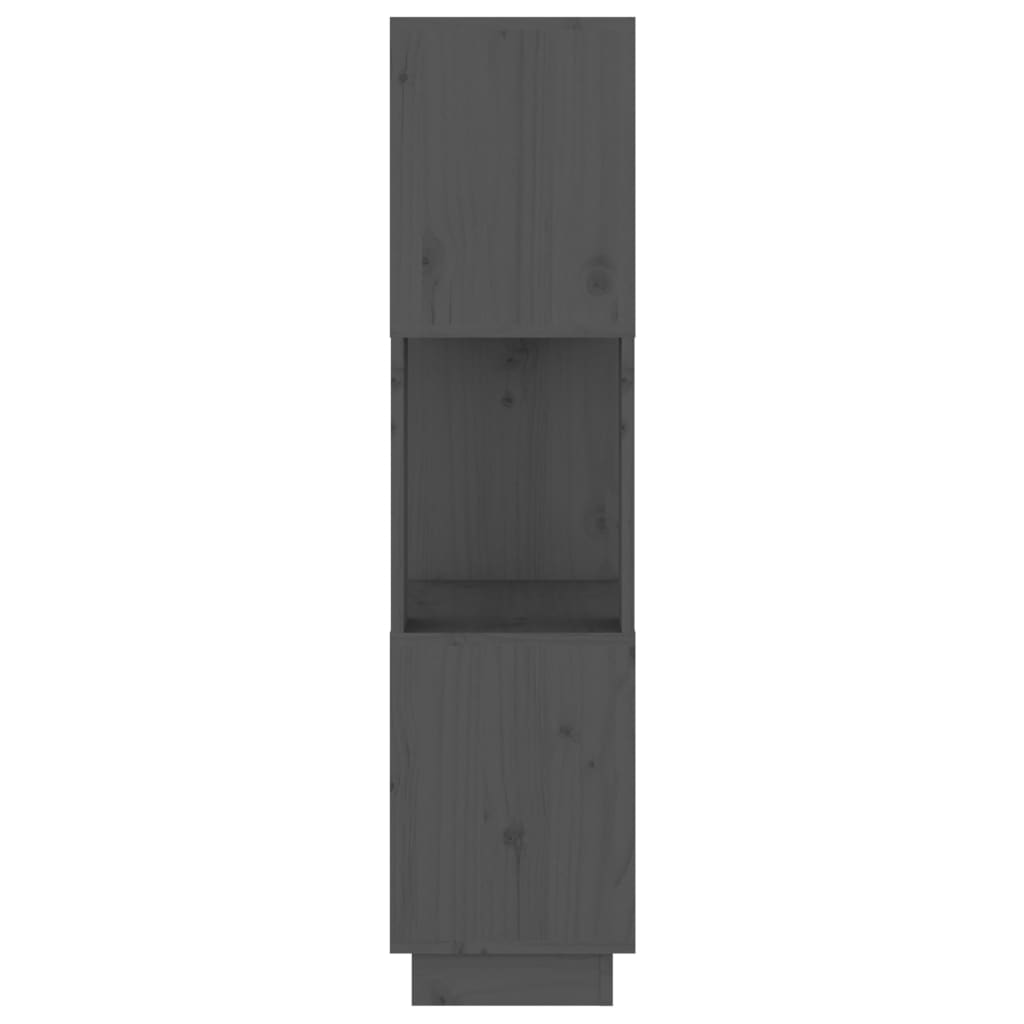 Bücherregal/Raumteiler Grau 51x25x101 cm Massivholz Kiefer