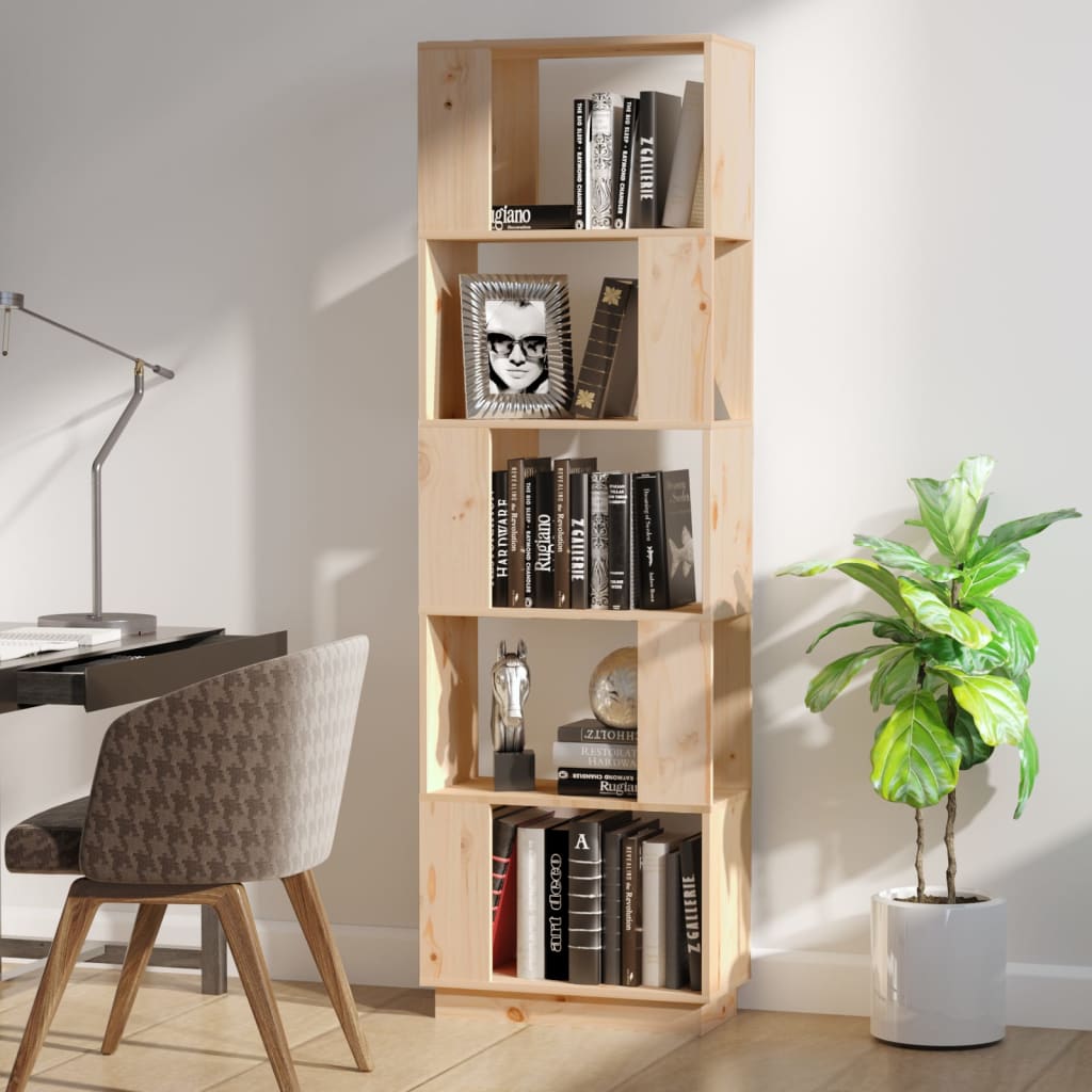 Bücherregal/Raumteiler 51x25x163,5 cm Massivholz Kiefer