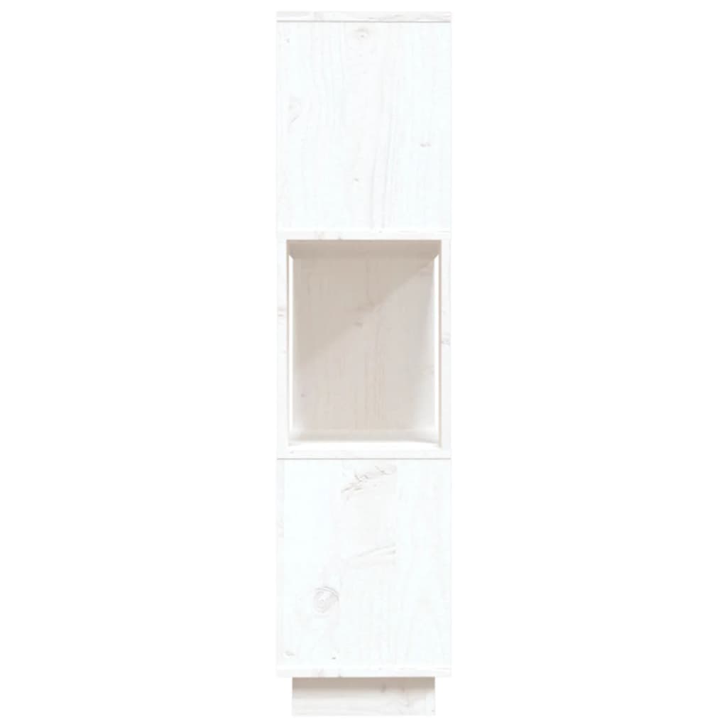 Bücherregal/Raumteiler Weiß 80x25x101 cm Massivholz Kiefer