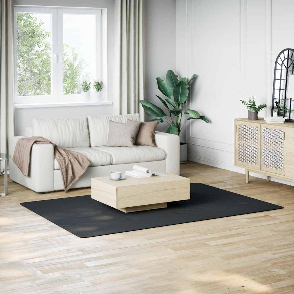 Teppich Waschbar Flauschig Kurzflor 160x230 Rutschfest Schwarz