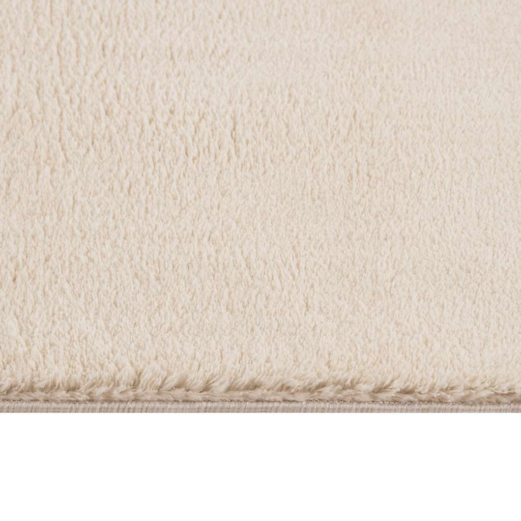 Teppich Waschbar Flauschig Kurzflor 160x230 Rutschfest Beige