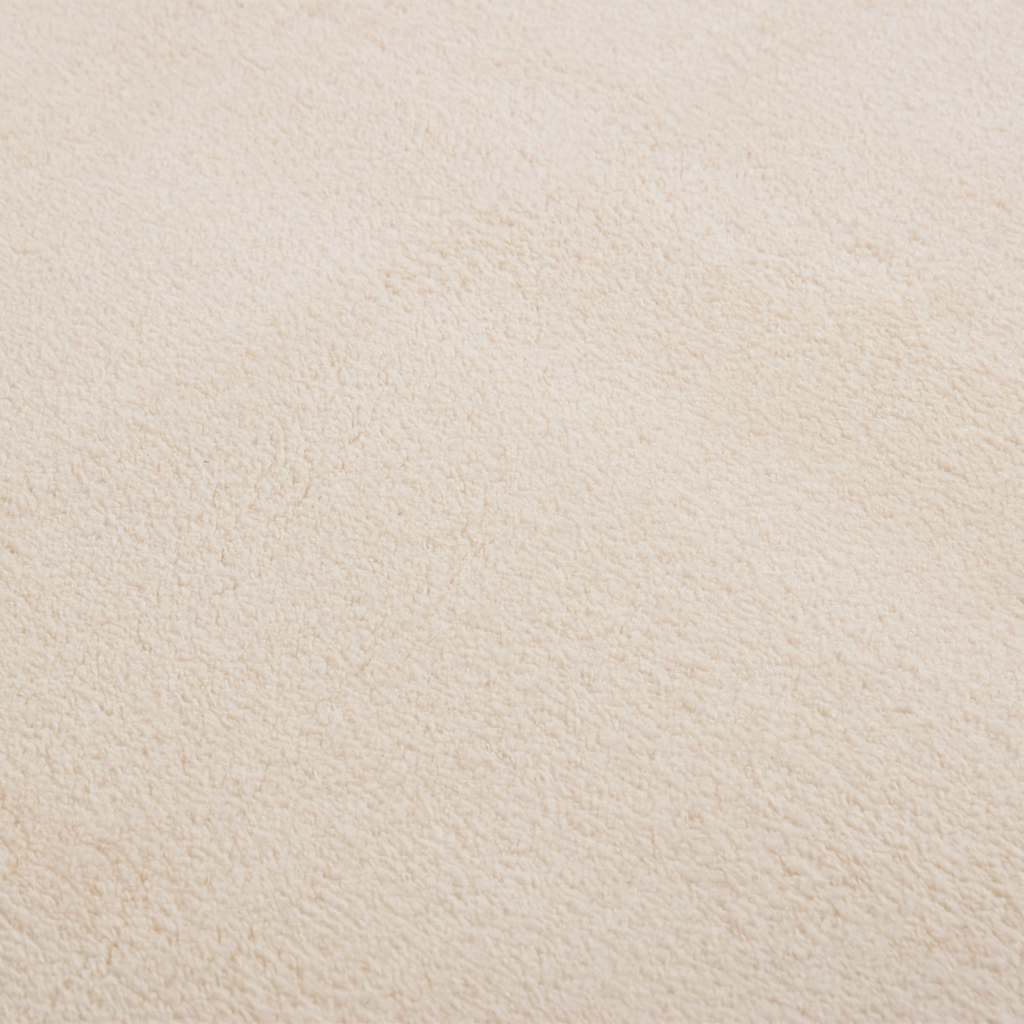 Teppich Waschbar Flauschig Kurzflor 160x230 Rutschfest Beige